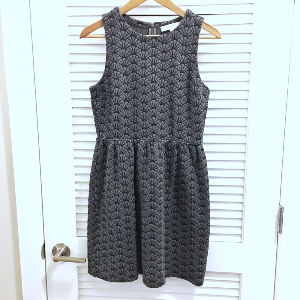 Loft gray print work or party dress